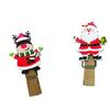 Wooden Clothes Peg Santa Claus and Reindeer 4cm 10 Pieces