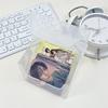Новая прозрачная пластиковая коробка для хранения фотокарточек, маленькая коробка для хранения карточек, настольный органайзер, классификационная коробка, канцелярские принадлежности