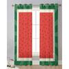 Summer Fruit Watermelon Red Green Sheer Curtains for Living Room Decoration Window Curtains Kitchen Tulle Voile Organza Curtains