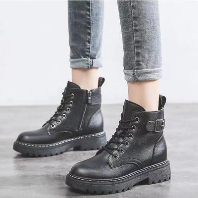 Новые осенне-зимние женские бархатные ботильоны в черном британском стиле, на среднем квадратном каблуке и в стиле ретро, ботинки Мартин удобны.