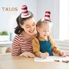 1/2Pcs Dr. Suess Hat Cat Headband Red White Striped Hat Dr. Suess Costume Book Character School Halloween Party Cosplay Accessories