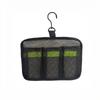 Portable Hanging Rotatable Hooks Lightweight Mesh 3‑Compartment Toiletry Bag Open Top Travel Gym Camping Storage