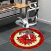 1PC Christmas Poinsettia Chair Carpet for Office, Indoor Non-Slip Washable  Carpet, Soft Comfortable Mat For Office Room yy250930123