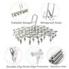 Folding Stainless Steel Draining Underwear Hooks Socks Clip Clothes Hanger Clothes Airer Dryer
