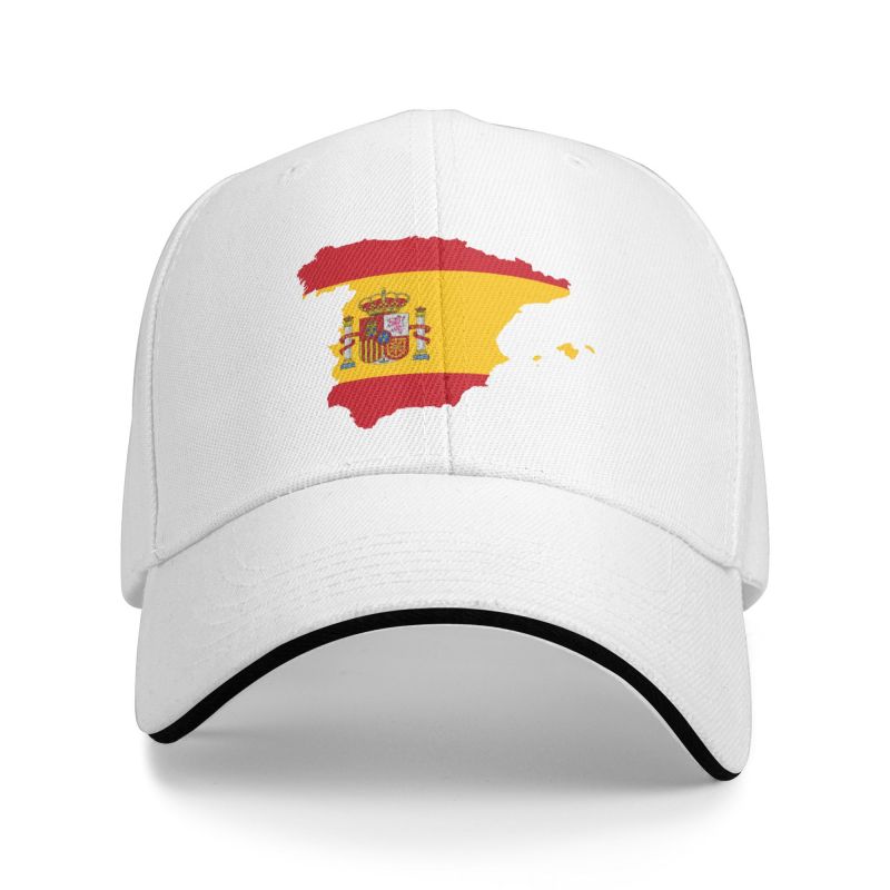 Модная бейсболка с гербом Испании, женская бейсболка унисекс, регулируемая на заказ для взрослых, испанский флаг, карта, шляпа для папы, весенняя шапка