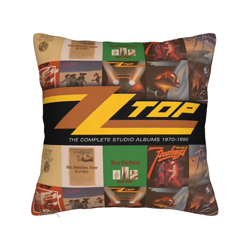 Band Zz Top Pillow Cover Square Cushion Cover Novelty Pillow Case For Couch Sofa Bedroom
