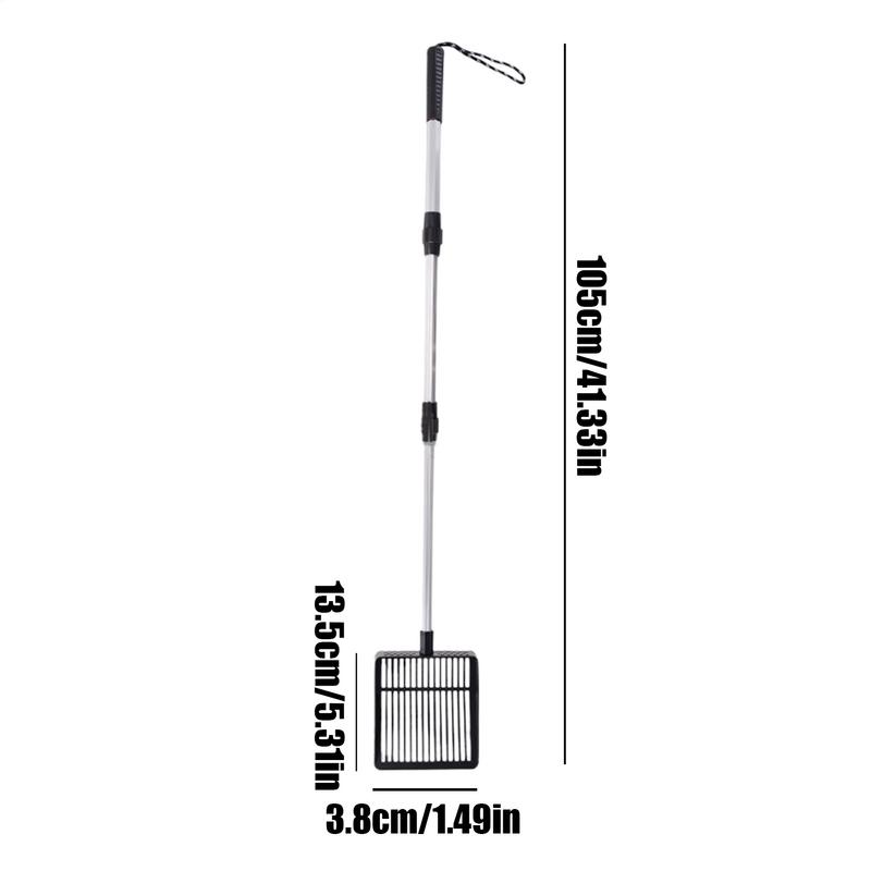 Совок для куриного помета для песка Сверхпрочный Регулируемый Грабли для куриного курятника Сборщик помета для птицефермы Двор Пастбище Квартира
