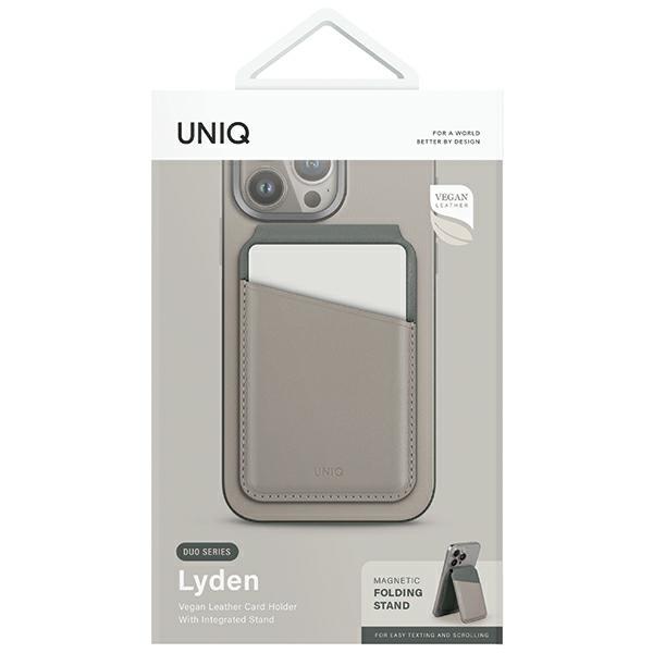 UNIQ Lyden DS Magnetic RFID Wallet and Phone Stand Beige-Green/Ivory-Lichen Green