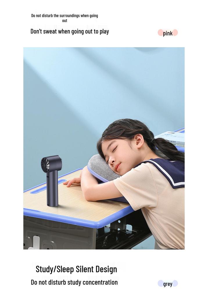 T233 Portable Brushless Handheld Mini Electric Fan - Super Powerful and Compact