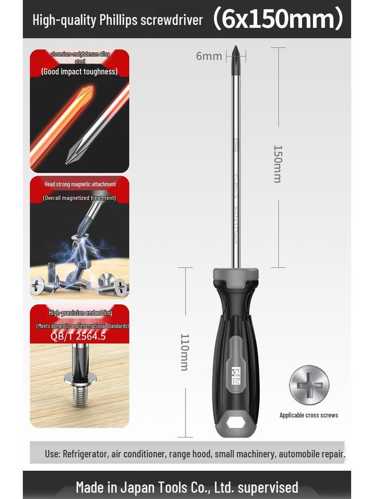 High-Quality Industrial Screwdriver Set: Phillips, Flathead, Torx, Strong Magnetic, Durable Manual Tools
