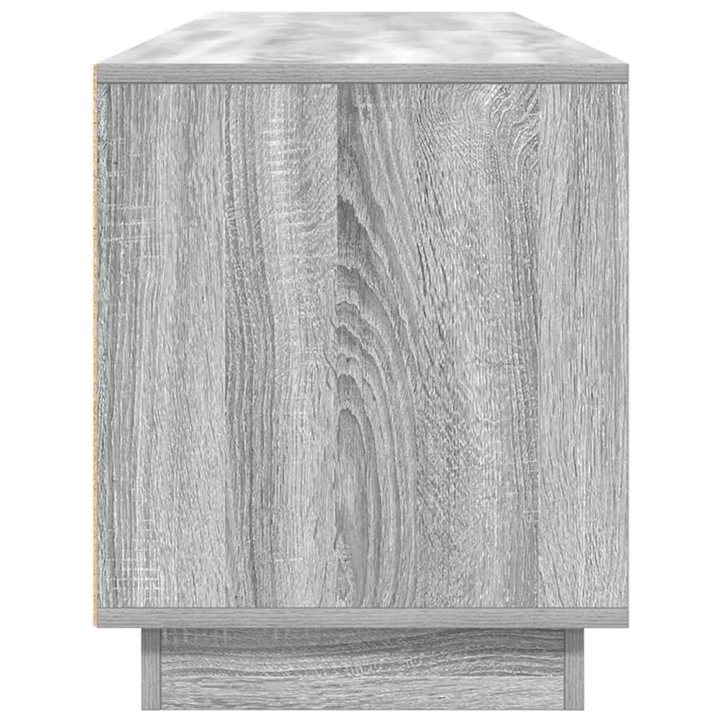 TV Stand with LED Lights Grey Sonoma 193.5x41x50 cm