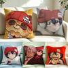 Anime Undead Unluck Cushion Cover Short Plush Cushion Cover Double Sided Print Washable Sofa Pillowcase Home Decor Gift