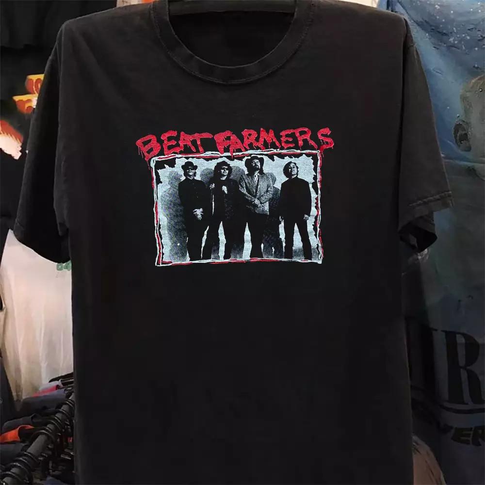 Tour The Beat Farmers Band Members Black Cotton Full Size S-5XL Unisex T-Shirt