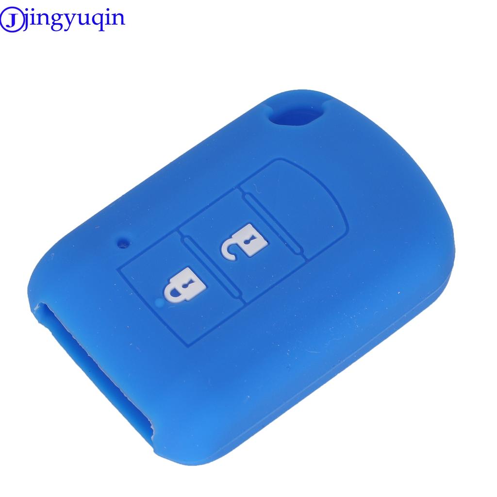 Jingyuqin 10 шт. Силиконовый чехол для ключа автомобиля для Mitsubishi ASX Outlander Lancer EX Galant Pajero 2016 2017 2 кнопки Стайлинг автомобиля