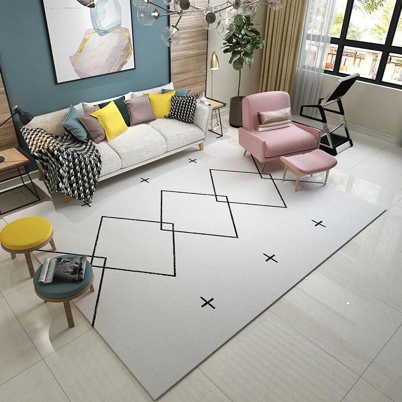 Марокканский клетчатый ковер для гостиной, моющийся, для дома, прихожей, спальни, коврик, нескользящий, для дивана, журнальных столиков, пола, больших декоративных ковров