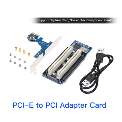 Карта-адаптер PCI E к PCI Карта расширения PCI E к двойному слоту PCI Поддержка карты захвата Карты для золотой налоговой отчетности Звуковой карты