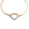 Браслет без выцветания, регулируемая женская цепочка с золотыми кристаллами и стразами в форме сердца любви
