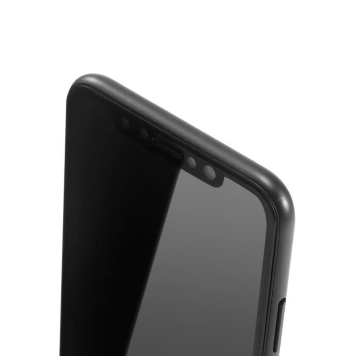 Verre Trempé - Phonillico® - Compatible Apple iPhone X - Bord Noir - Ultra Résistant - Anti Rayures