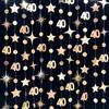 Champagne Gold 40th Birthday Decorations Number 40 Circle Dot Twinkle Star Garland Streamer Banner Backdrop for Women Mens Cheers to 40 Years Old