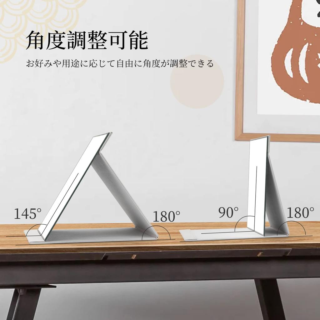 OWLKELA Настольная компактная складная ручная стильная подставка кожаный чехол большой L белое зеркало, зеркало, зеркало, зеркало, и ударопрочный и зеркало, размер,