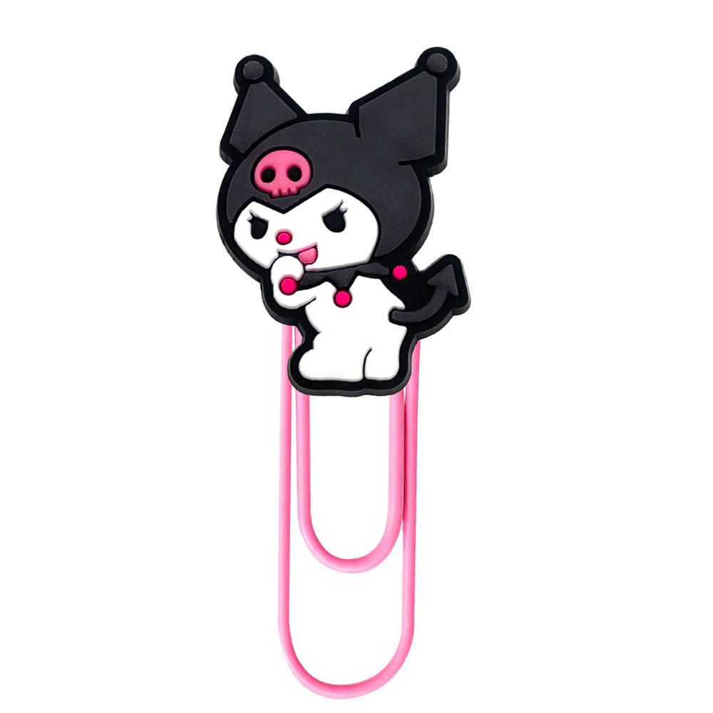 Креативная закладка с мультяшными персонажами Sanrio: Разноцветные большие скрепки для бумаги для офиса