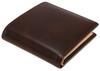 Кошелек-монетница и бумажник Shirasagi Leather 8222 [CYPRUS] Двухскладной (с отсеком) (Шоколад)