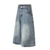 ZYLLO Summer New Vintage Denim Shorts American Style High Street  Fashion Cracked Print Washed Design Five-Point Pants Stree