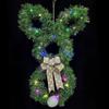 Easter Bunny-Themed Wreath Hanging Ornament. Cartoon  Tail Faux  Door Decoration