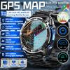 2026 Новые мужские уличные умные часы с GPS-картой, встроенной памятью 4 ГБ, AMOLED-дисплеем, Bluetooth-вызовами, водонепроницаемые, спортивные. Аккумулятор 1000 мАч.
