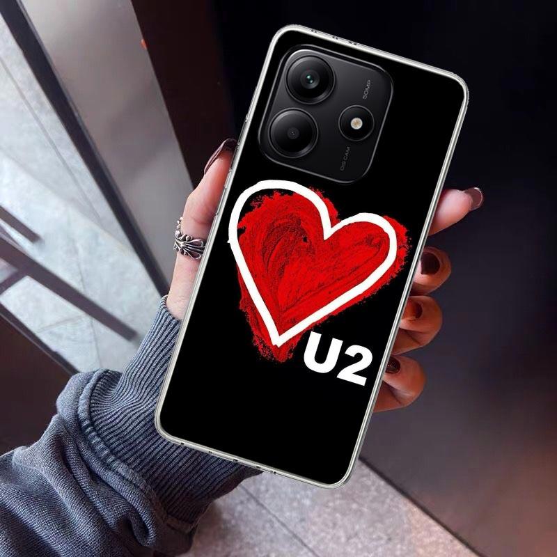Band U-U2 Rock Phone Case For Xiaomi Redmi Note 10 11 12 13 14 15 Pro Plus 11S 12S 14S 11T 11E 10S Soft TPU Back Cover Redmi Not