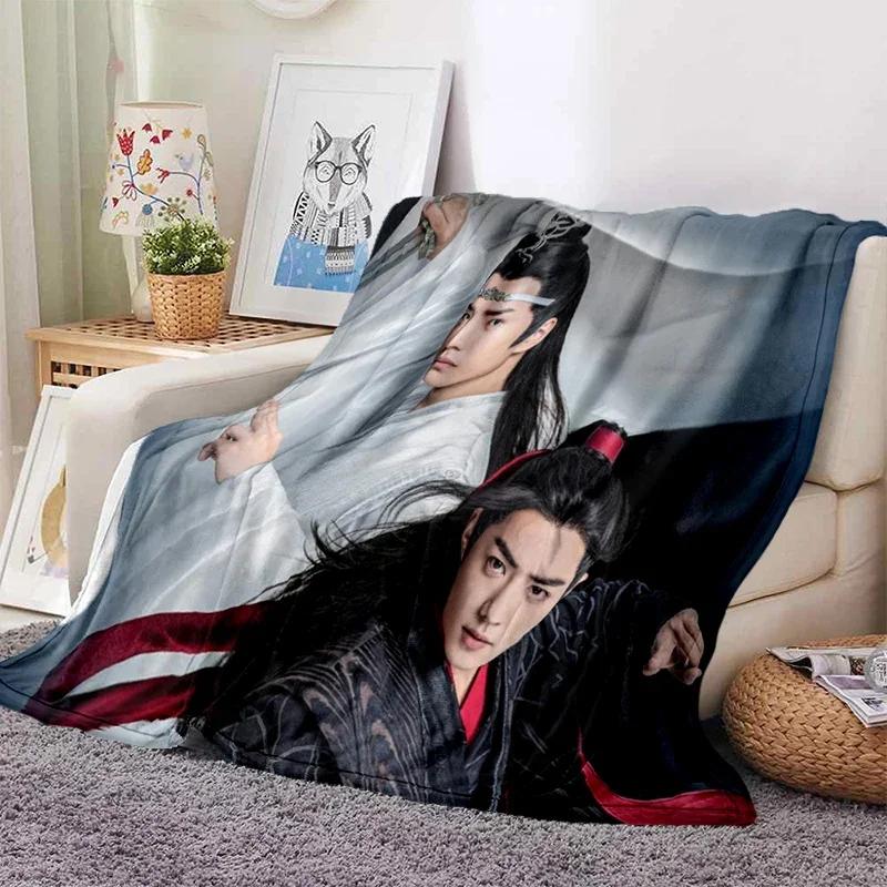 Мягкое одеяло Drama The Untamed xiao zhan wang yi bo, мягкое покрывало с мультяшным принтом, покрывало для дивана, подарок