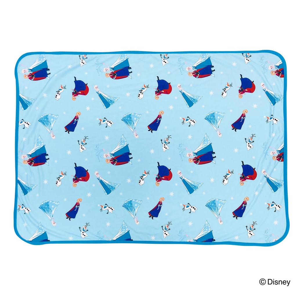 MORIPiLO Disney Summer Towel Blanket Cool Cute Cooling Disney Olaf Morishita Makura (Frozen Blanket) Blanket, 70x100cm, Blue, Princess, Elsa,