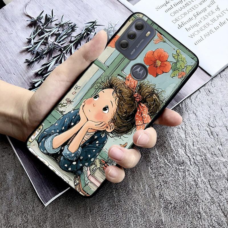 Lovely Girl Phone Case For Motorola Moto G85 G55 G05 G14 G75 G31 G50 G10 G20 G30 G60 G13 G32 G84 G54 G53 G72 G24 Power