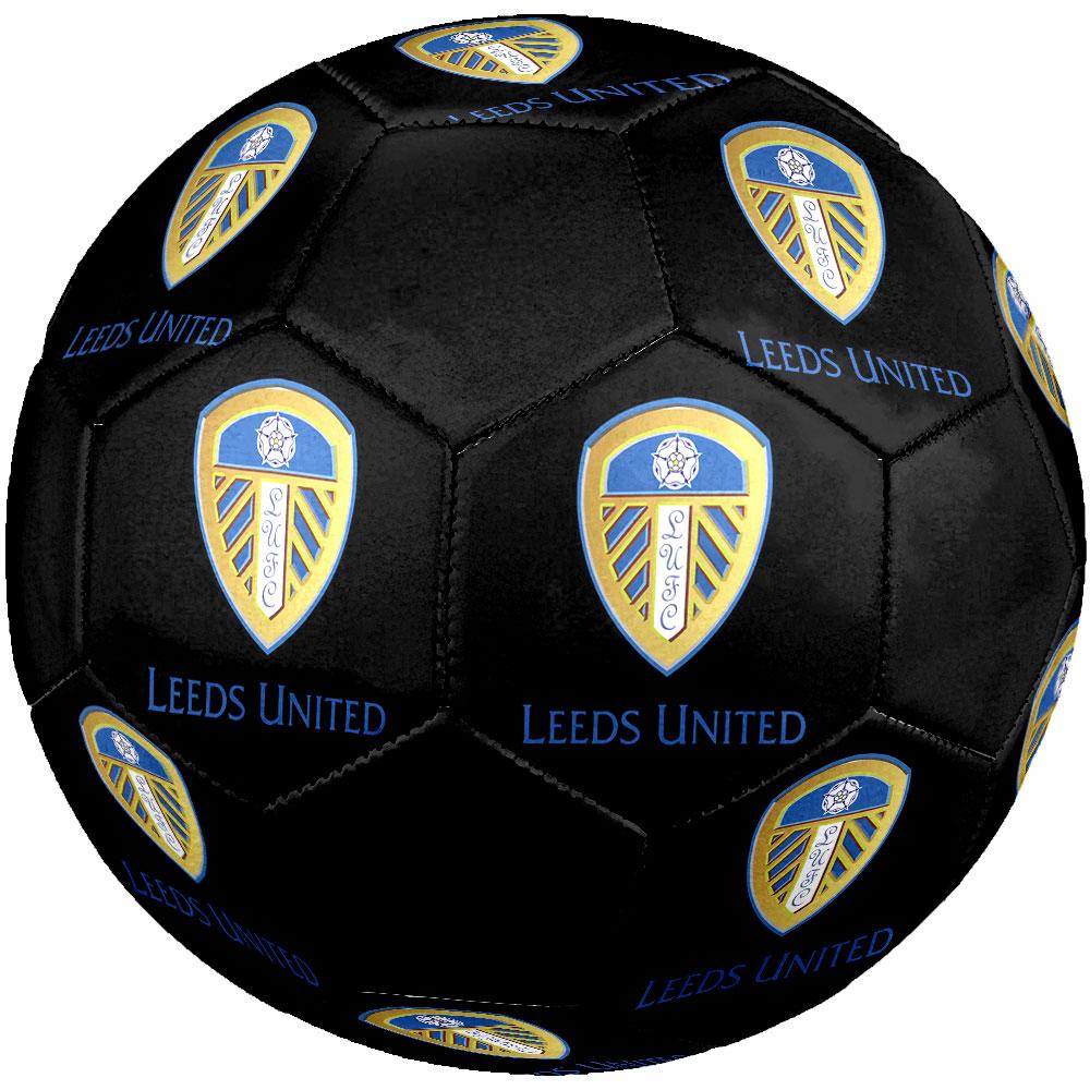 Leeds United AFC Size 5 Soccer Ball, Machine-Stitched PVC, Durable & High Bounce, All Ages Fit, fan merchandise, matches & outdoor use.