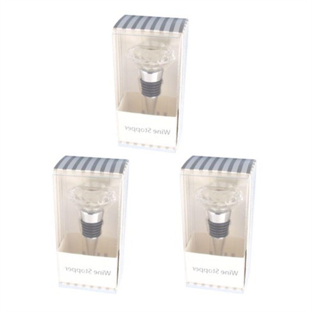 1/3pcs Zinc Alloy Diamond Plug Diamond Wine Stopper Decorative and Reusable Bottle Stopper Gift