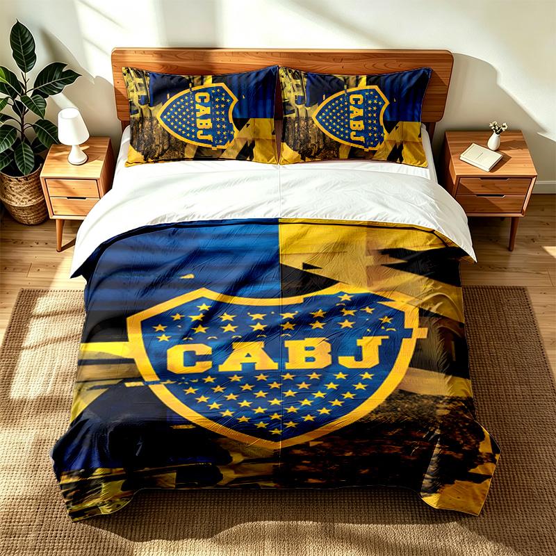 Club Atletico Boca Juniors (1) 3pc set suitable for master bedrooms soft and comfortable an ideal gift for family and friends Includes one duvet cover