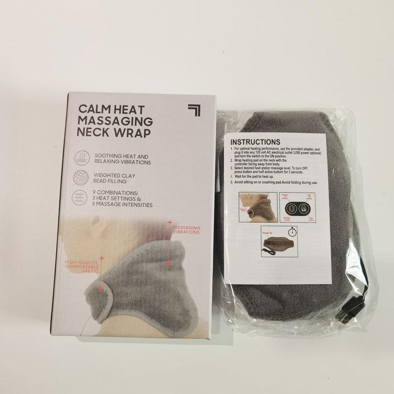 Новый Горячий Продавец Портативный Тепловой Массажер для Шеи из Пены с Памятью с Электрическим Подогревом Массажная Подушка для Шеи с Тепловой Терапией