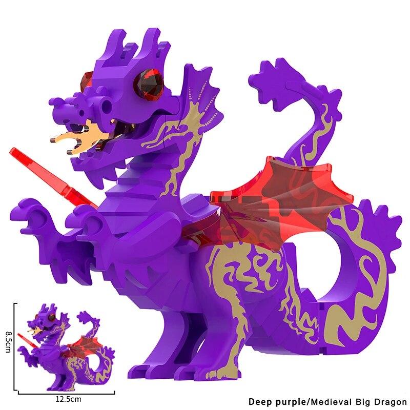MOC креативные средневековые фигурки дракона, модель, строительные блоки, коллекция кирпичей, Brinquedos, игрушки для детей, подарки