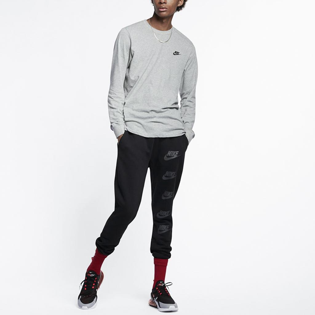 Nike T Shirts Men's Gray Crew Neck Moderate Straight Fit AR5194-063