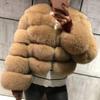 Женская Модная Шуба из Искусственного Меха Супер Горячая Осень Зима Женская Короткая Пушистая Куртка из Искусственного Меха Лисы Высококачественная Верхняя Одежда Женские Меховые Пальто