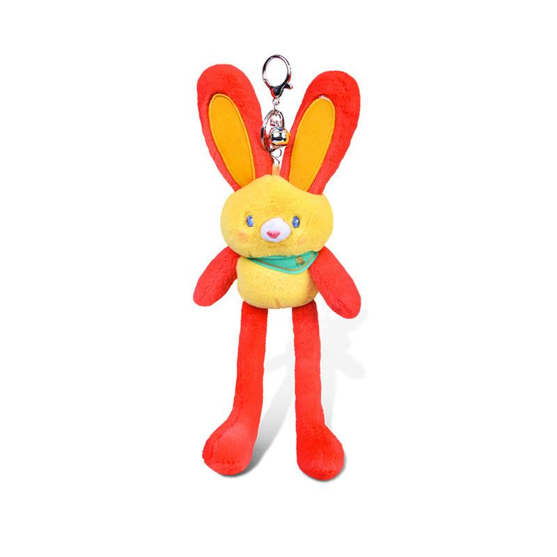 Originality Ethnic Jinnew Style Rabbit Plush Keychain Pendant With Movable Ears