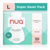 Гигиенические прокладки Nua Complete Comfort для женщин L | Упаковка 30 шт. | Прокладки для легких выделений | Супервыгода | Обещание отсутствия раздражения | Комфортная защита на весь день