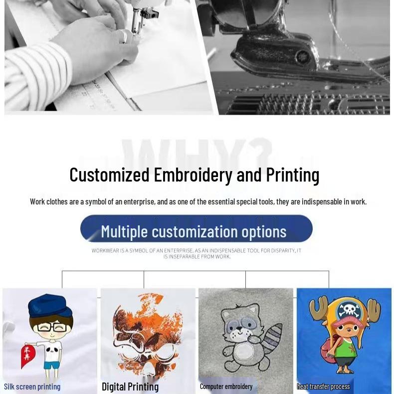 Summer Short-Sleeve Workwear: Comfortable, Breathable, Moisture-Wicking, Hot-Selling, with Printing & Embroidery