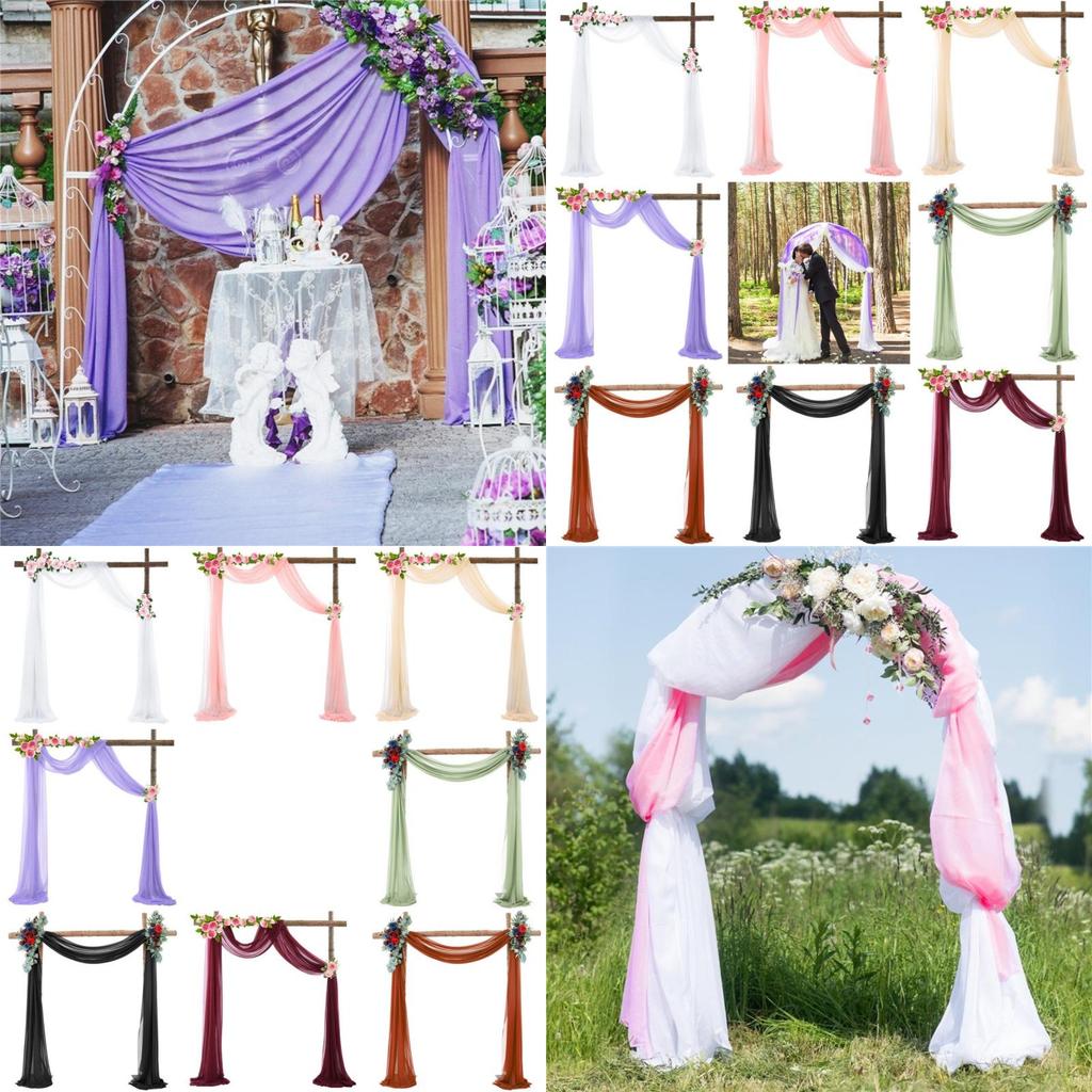 Украшение для Хэллоуин-вечеринки Полупрозрачная шифоновая занавеска для арочных дверей и окон