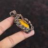 Bumble Bee Jasper Pendant Copper Wire Wrapped Jewelry Handmade Gemstone Pendant Antique Copper Pendant Dainty Wire Wrap Pendant Gift For Mom