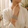 Flat Wire Retractable Bangle Round Shape Coil Cuff Bracelet Geometric Bracelet  Daily Wear