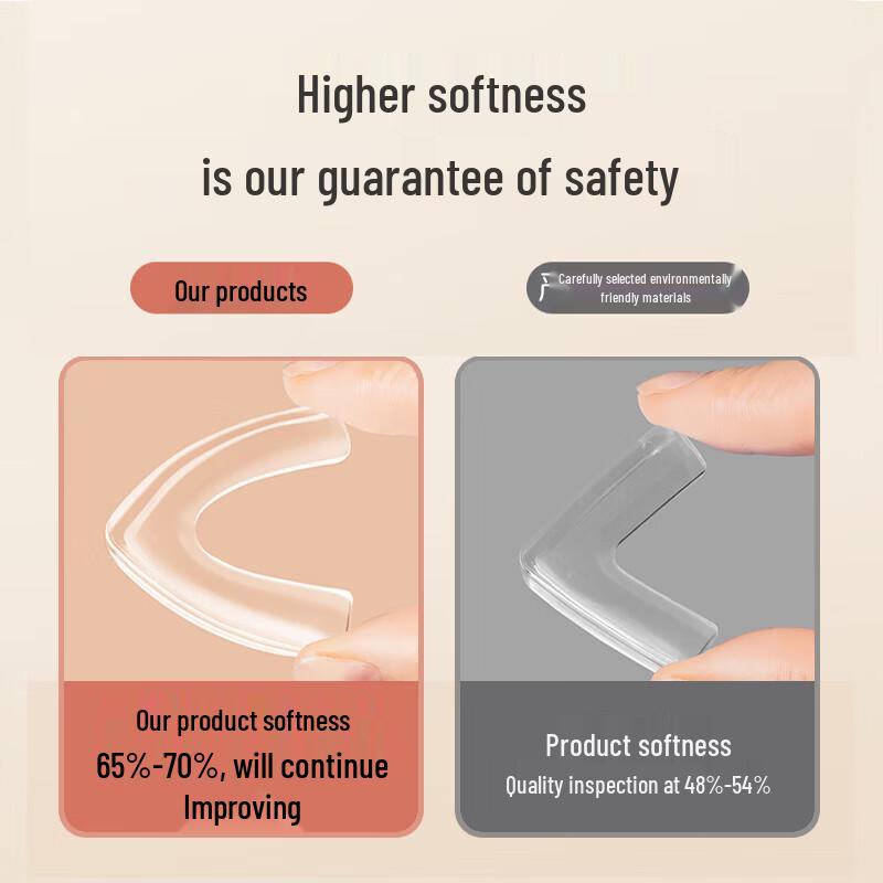 Прозрачные силиконовые Т-образные уголки для безопасности детей, 8 штук