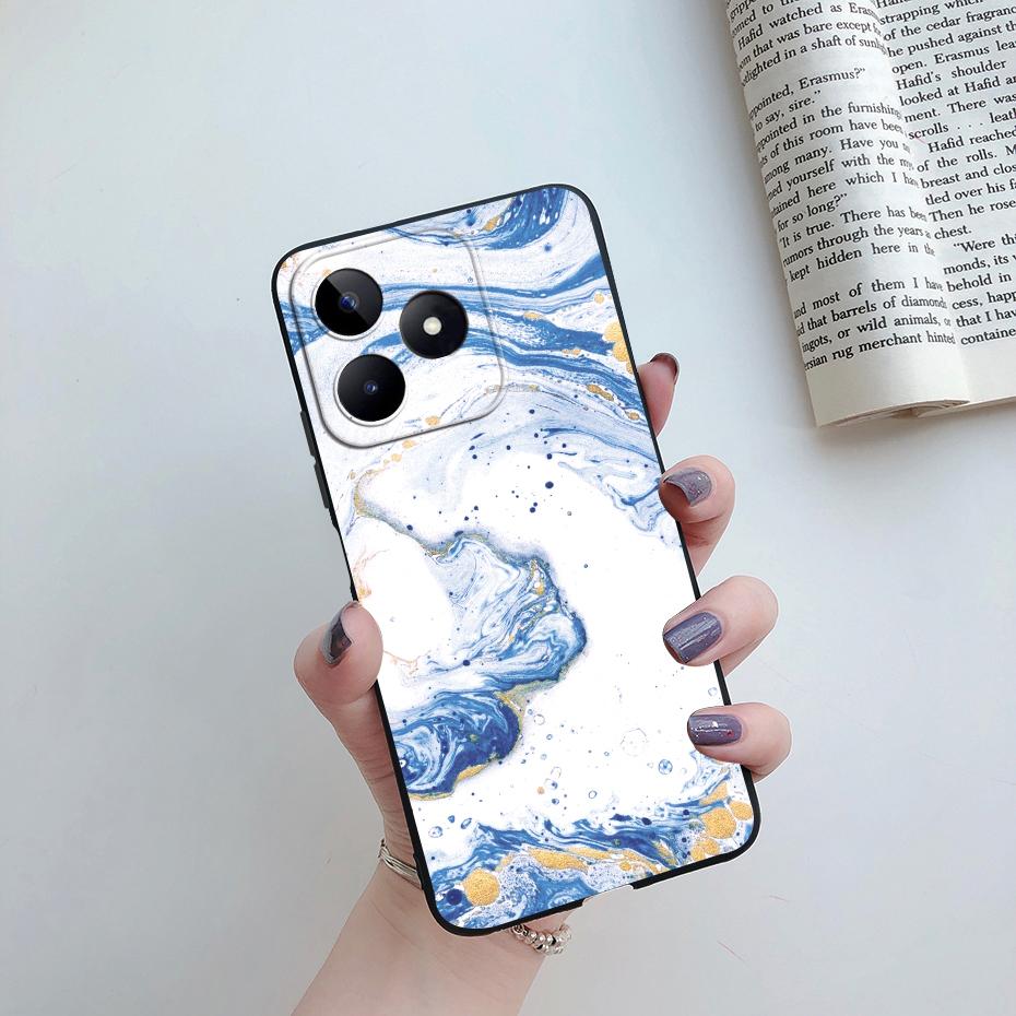 Чехол для Realme Note 50 Силиконовый Модный Мраморный Астронавт Расписной ТПУ Funda для Realme Note 50 Note50 Задняя Крышка Корпус Чехол