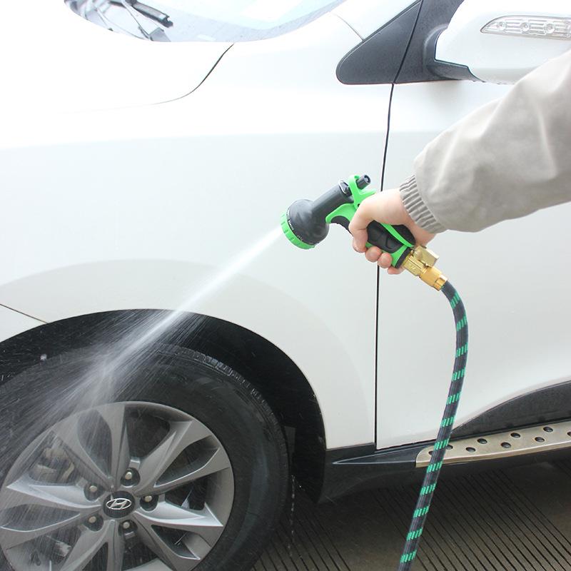 Волшебный растягивающийся садовый шланг с насадкой-распылителем высокого давления для садоводства и мытья автомобилей
