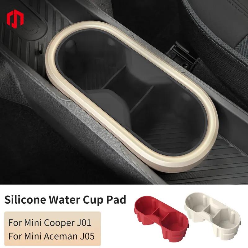 Car Water Cup Holder For Mini Cooper E/SE J01 EV Aceman J05 Center Console Silicone Organizer ert Storage Box Car Accessories